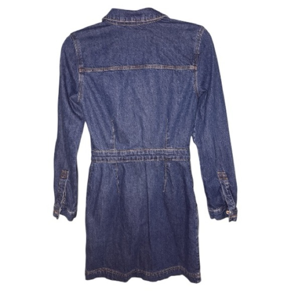 Topshop Denim Long Sleeve Button Down Dress size 4 - Picture 3 of 10
